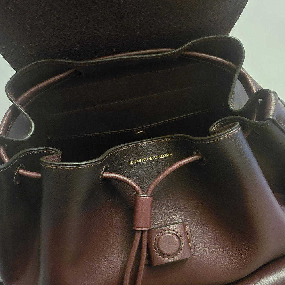 Coach Dark Brown Leather Backpack - Picture 4 of 8